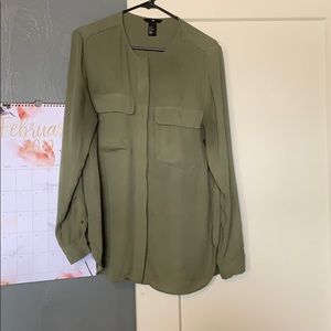 H&M Green Blouse